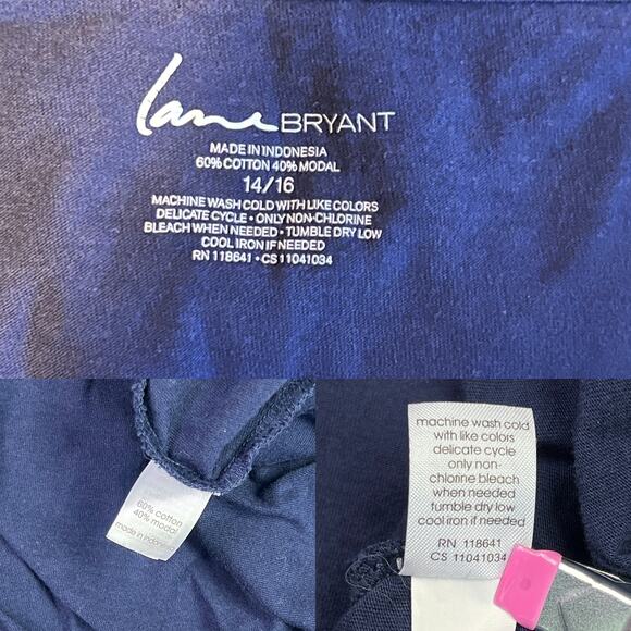 Lane Bryant Ruffled Tank Top Plus Size 14/16 Dark Blue - Picture 9 of 11